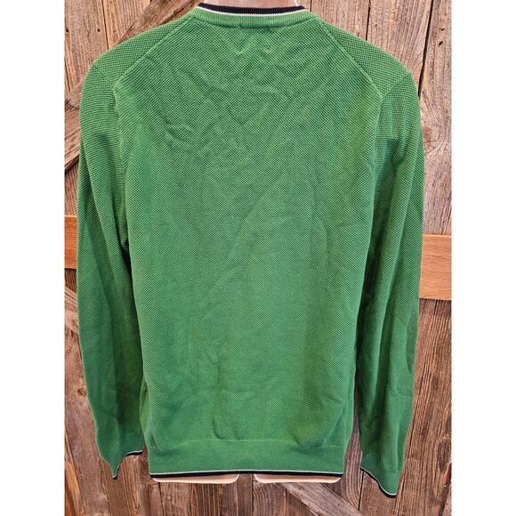 Brooks brothers vintage 90s supima cotton knit sweater pullover green preppy L _ - Picture 4 of 7